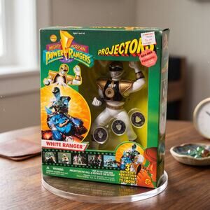 1995 Toy Biz MMPR Projectors White Ranger 8" Factory Sealed NOS